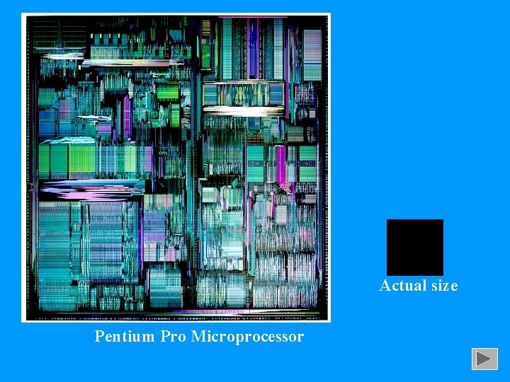 Actual size Pentium Pro Microprocessor 