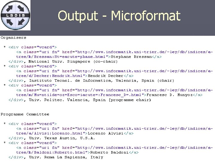 Output - Microformat 