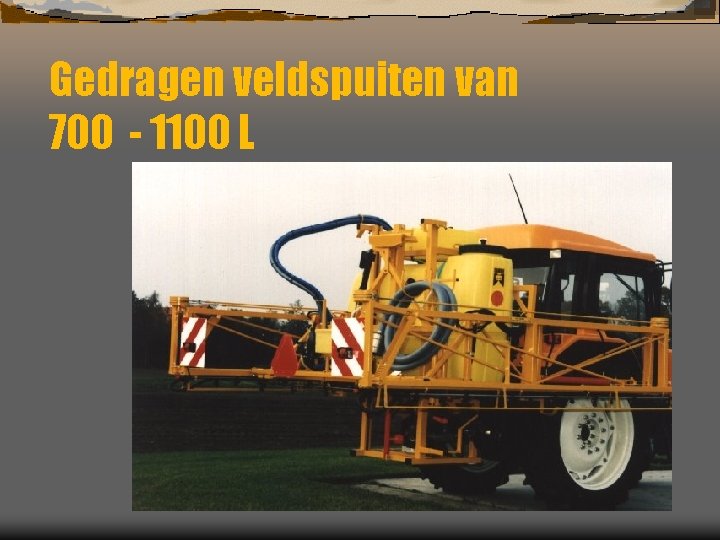 Gedragen veldspuiten van 700 - 1100 L 