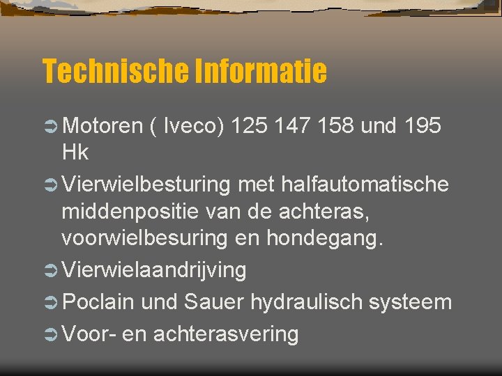 Technische Informatie Ü Motoren ( Iveco) 125 147 158 und 195 Hk Ü Vierwielbesturing