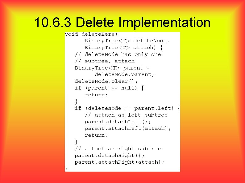 10. 6. 3 Delete Implementation 