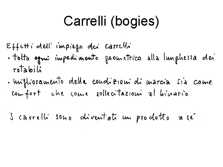 Carrelli (bogies) 