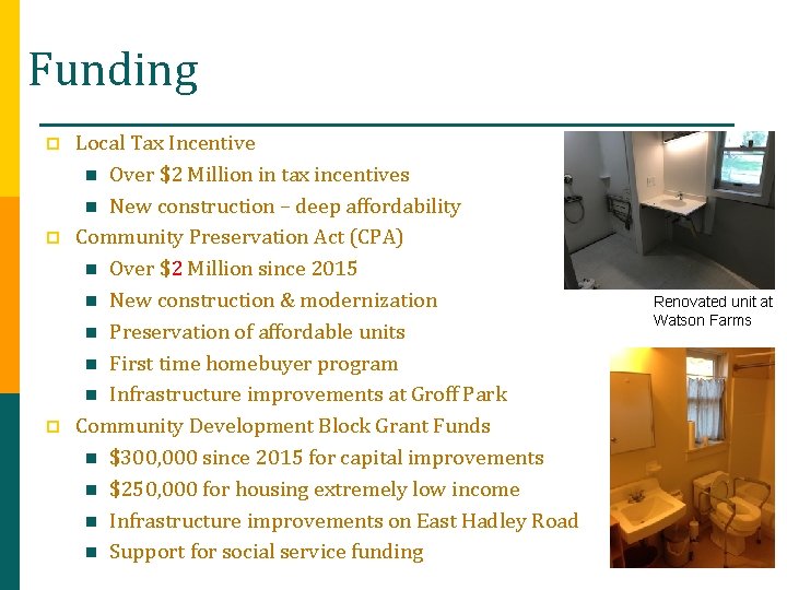 Funding p p p Local Tax Incentive n Over $2 Million in tax incentives