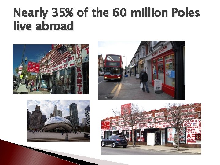 Nearly 35% of the 60 million Poles live abroad 