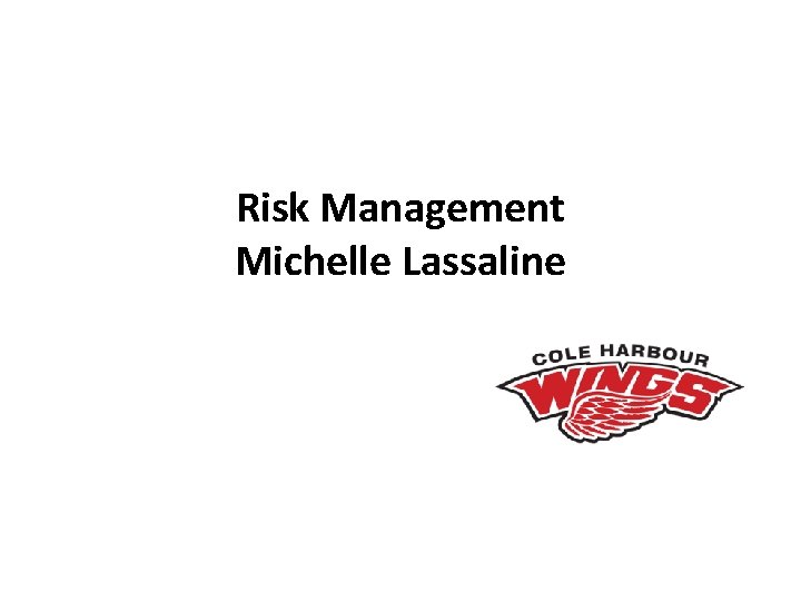 Risk Management Michelle Lassaline 