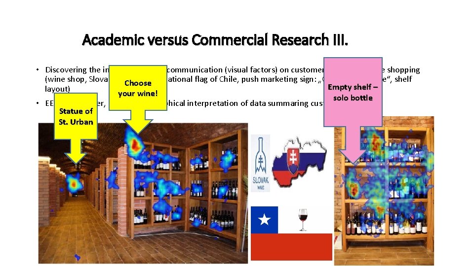 Academic versus Commercial Research III. • Discovering the impact of instore communication (visual factors)