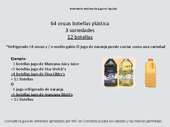 Inventario mínimo de jugo en líquido 64 onzas botellas plástica 3 variedades 12 botellas