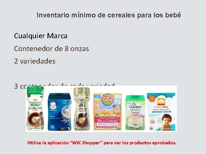 Inventario mínimo de cereales para los bebé Cualquier Marca Contenedor de 8 onzas 2