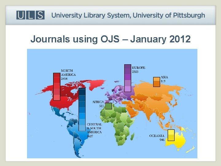 Journals using OJS – January 2012 