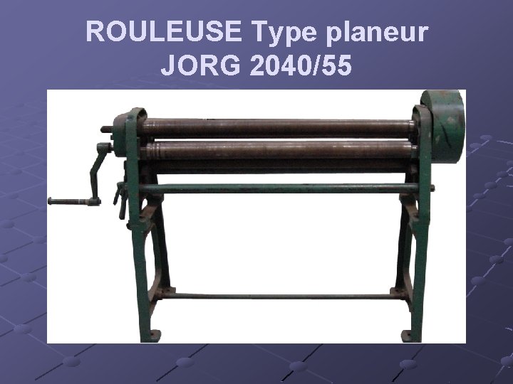 ROULEUSE Type planeur JORG 2040/55 