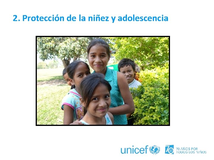 2. Protección de la niñez y adolescencia 