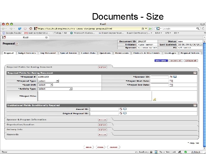 Documents - Size 