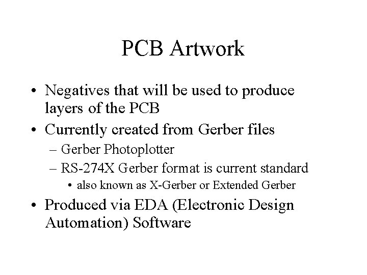 PCB Artwork • Negatives that will be used to produce layers of the PCB