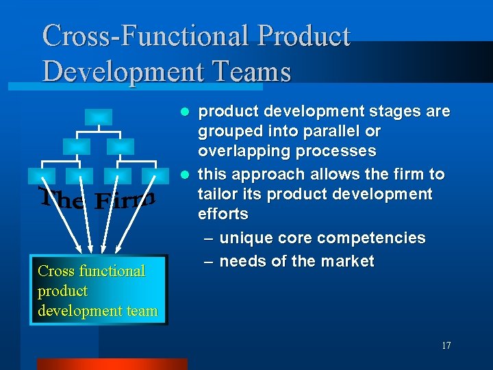 Cross-Functional Product Development Teams product development stages are grouped into parallel or overlapping processes