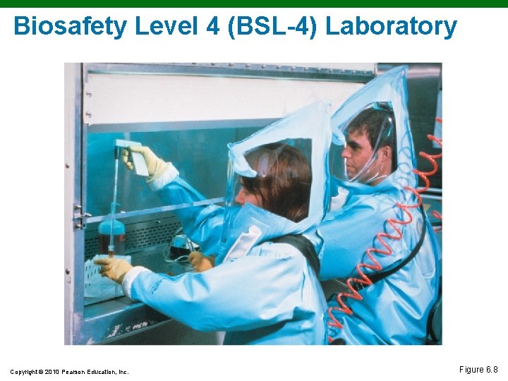 Biosafety Level 4 (BSL-4) Laboratory Copyright © 2010 Pearson Education, Inc. Figure 6. 8