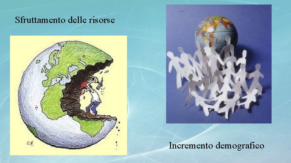 Sfruttamento delle risorse Incremento demografico 