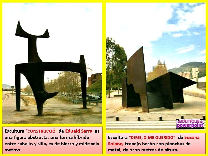 Escultura “CONSTRUCCIÓ” de Eduald Serra es una figura abstracta, una forma híbrida entre caballo