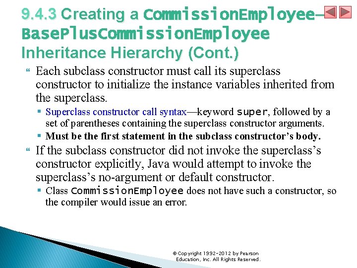 9. 4. 3 Creating a Commission. Employee– Base. Plus. Commission. Employee Inheritance Hierarchy (Cont.