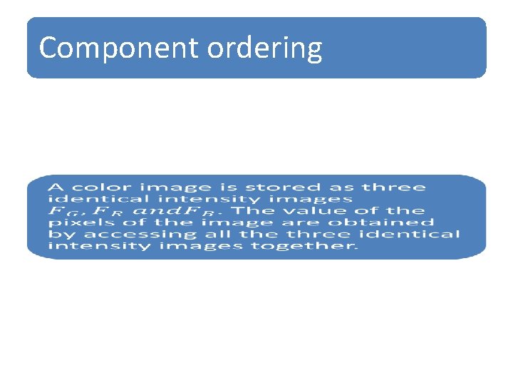 Component ordering 