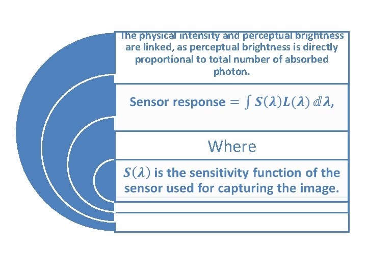 The physical intensity and perceptual brightness are linked, as perceptual brightness is directly proportional