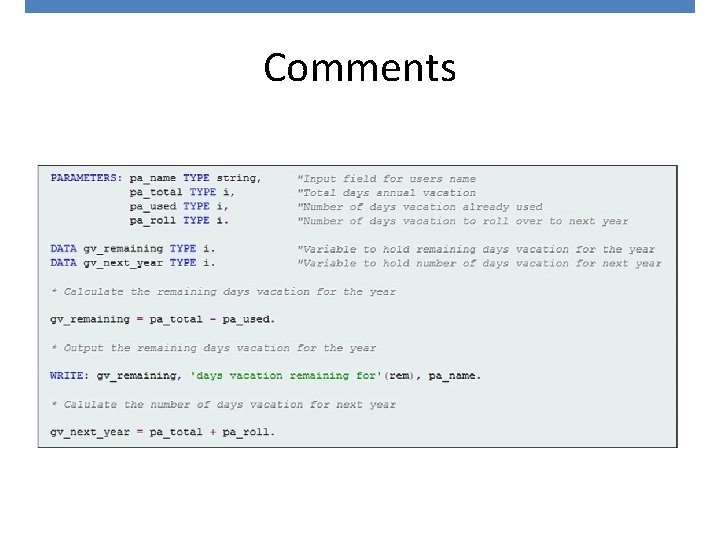 Comments 