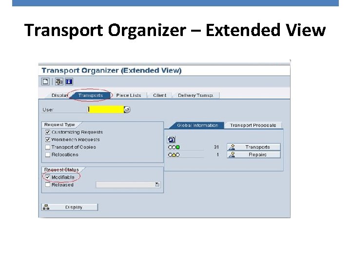 Transport Organizer – Extended View 