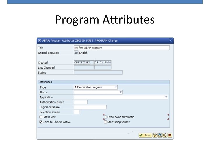 Program Attributes 