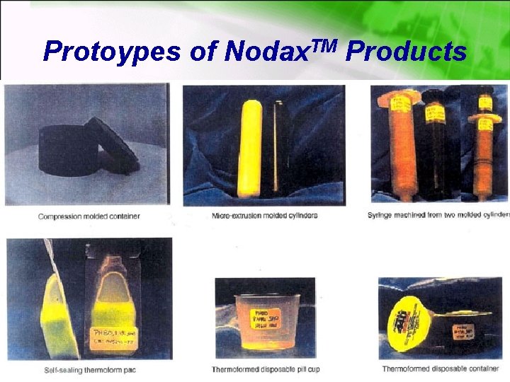 Protoypes of Nodax. TM Products 32 