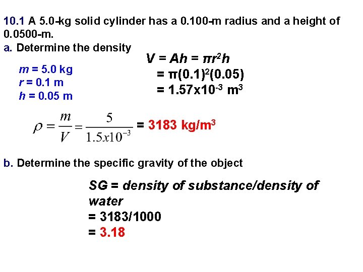 10. 1 A 5. 0 -kg solid cylinder has a 0. 100 -m radius
