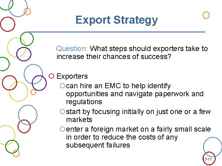 Export Strategy Question: What steps should exporters take to increase their chances of success?