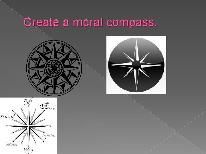 Create a moral compass. 