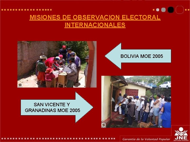 MISIONES DE OBSERVACION ELECTORAL INTERNACIONALES BOLIVIA MOE 2005 SAN VICENTE Y GRANADINAS MOE 2005