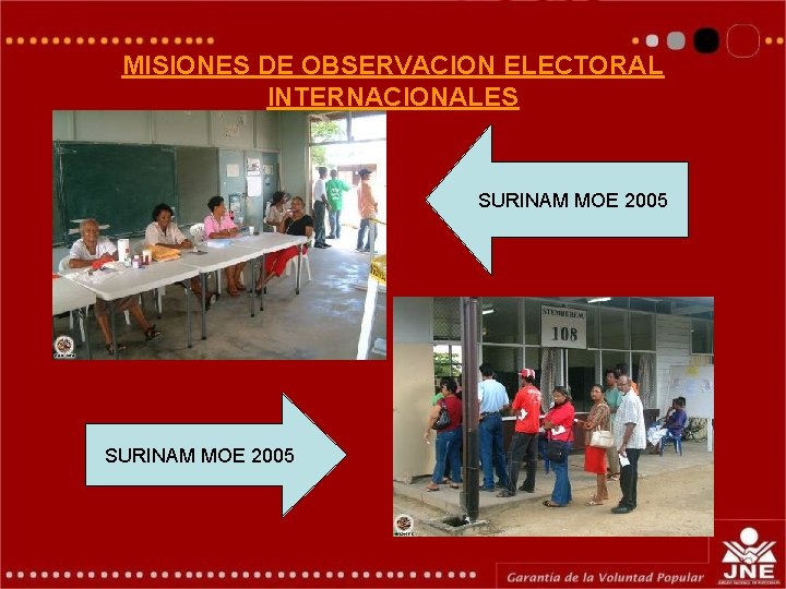 MISIONES DE OBSERVACION ELECTORAL INTERNACIONALES SURINAM MOE 2005 