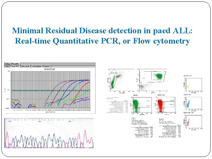 Minimal Residual Disease detection in paed ALL: Real-time Quantitative PCR, or Flow cytometry 