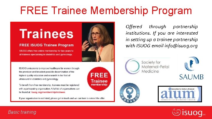 FREE Trainee Membership Program Offered through partnership institutions. If you are interested in setting