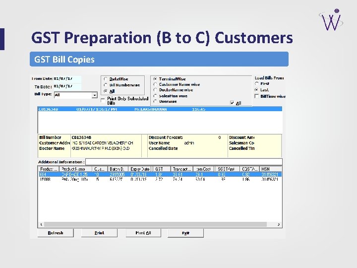 GST Preparation (B to C) Customers GST Bill Copies 