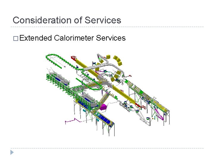 Consideration of Services � Extended Calorimeter Services 