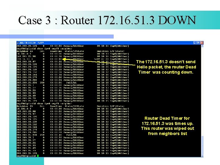 Case 3 : Router 172. 16. 51. 3 DOWN The 172. 16. 51. 3
