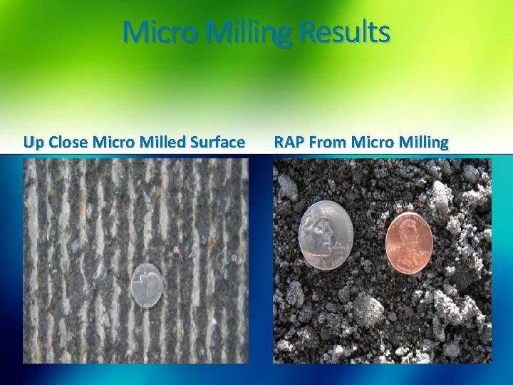 Micro Milling Results Up Close Micro Milled Surface RAP From Micro Milling 