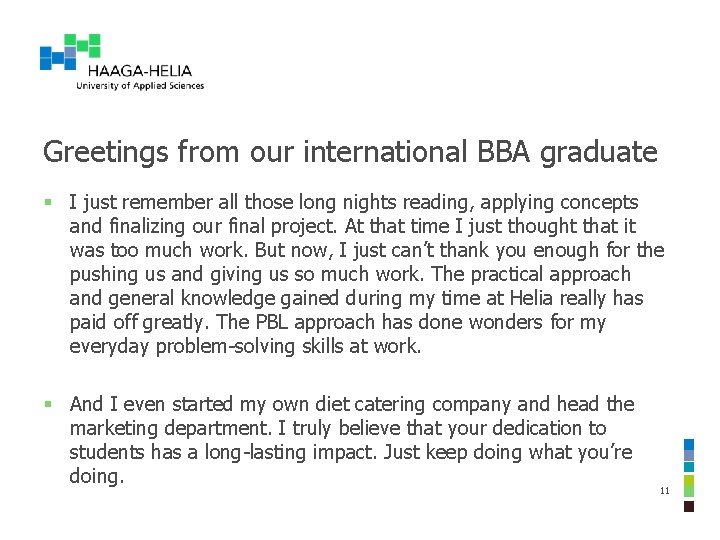 Greetings from our international BBA graduate § I just remember all those long nights