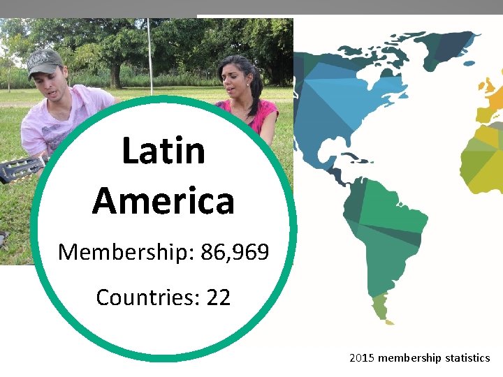 Latin America Membership: 86, 969 Countries: 22 2015 membership statistics 