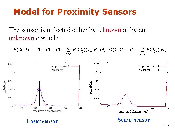 Model for Proximity Sensors The sensor is reflected either by a known or by