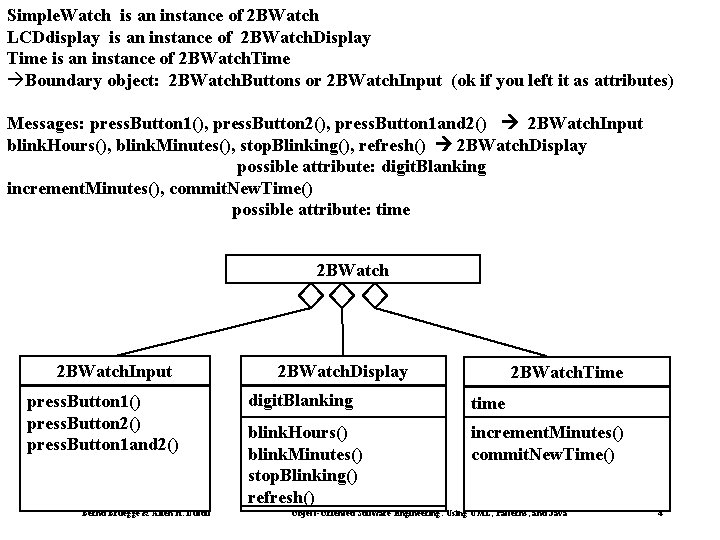 Simple. Watch is an instance of 2 BWatch LCDdisplay is an instance of 2