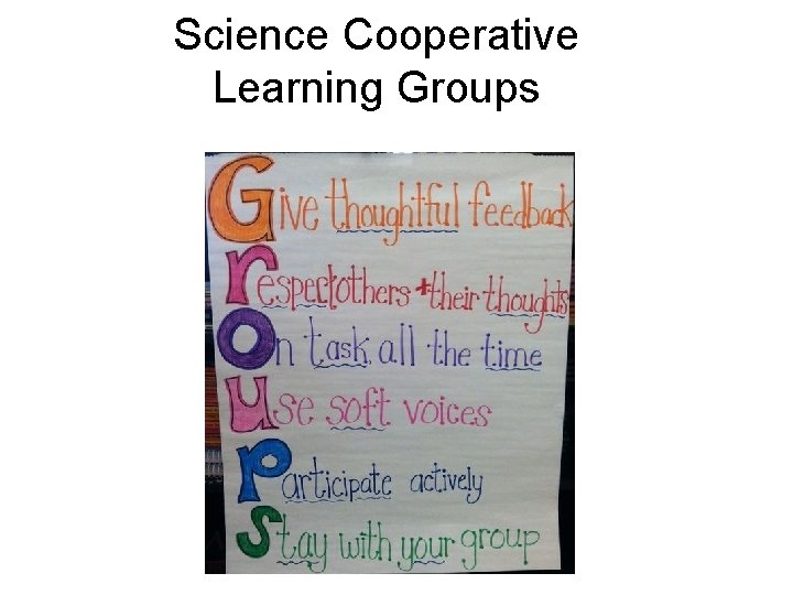 Science Cooperative Learning Groups 