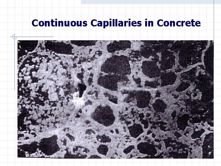 Continuous Capillaries in Concrete 