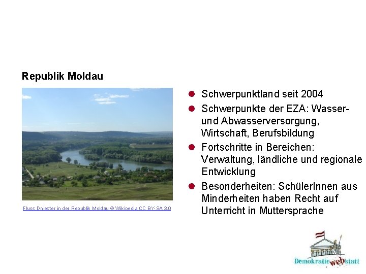 Republik Moldau Fluss Dniester in der Republik Moldau © Wikipedia CC BY-SA 3. 0