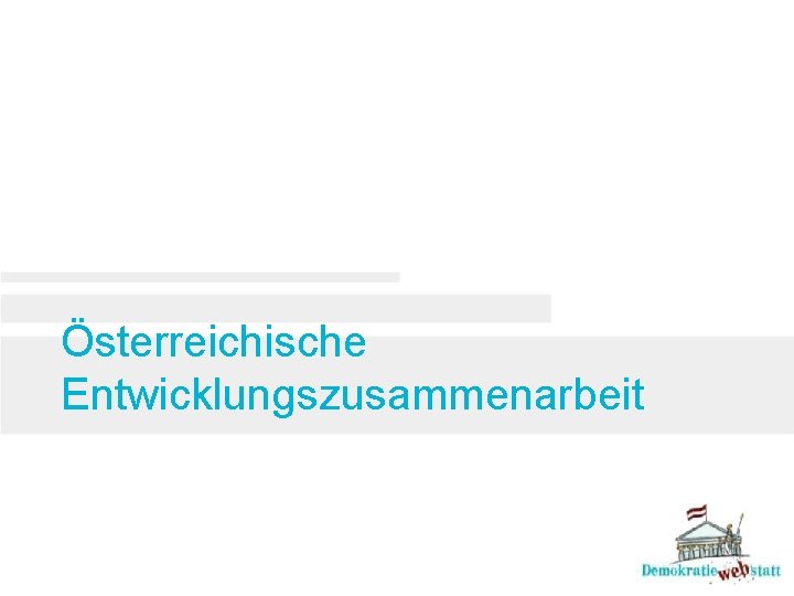 Österreichische Entwicklungszusammenarbeit 