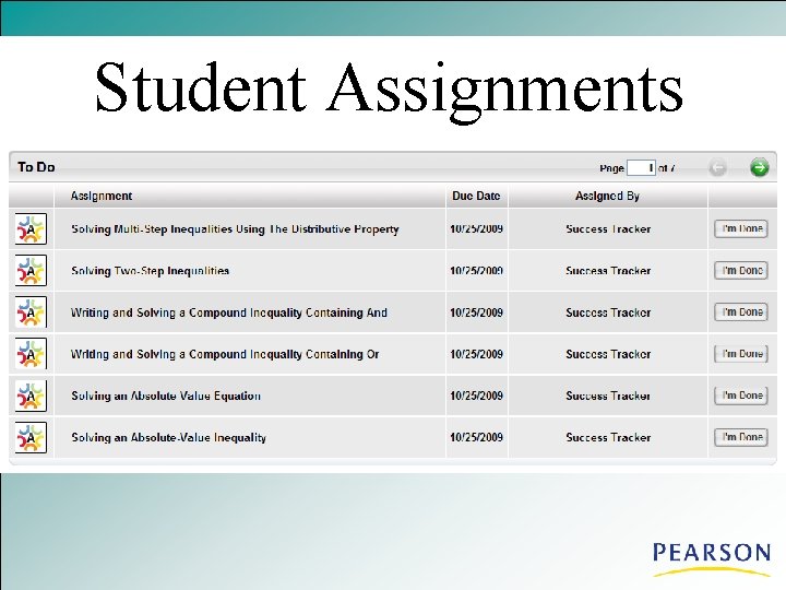 Student Assignments 