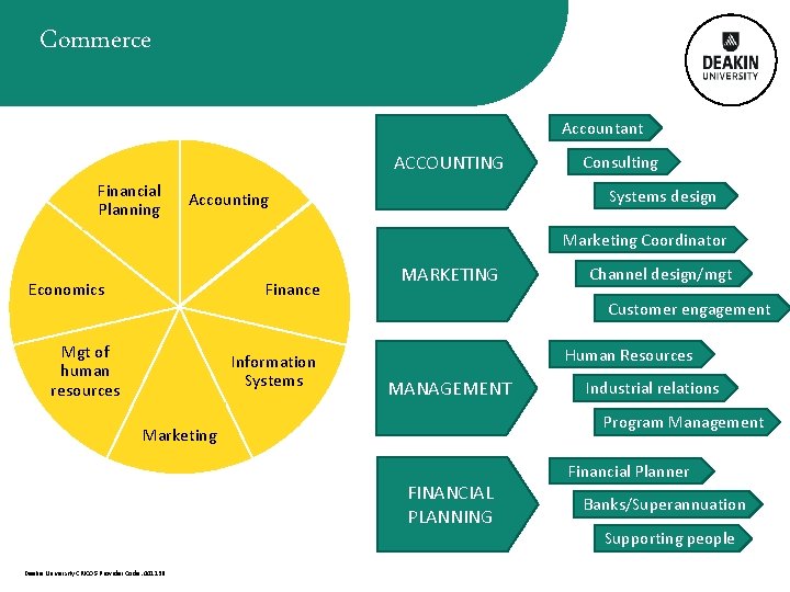 Commerce Accountant ACCOUNTING Financial Planning Consulting Systems design Accounting Marketing Coordinator Economics Finance Mgt