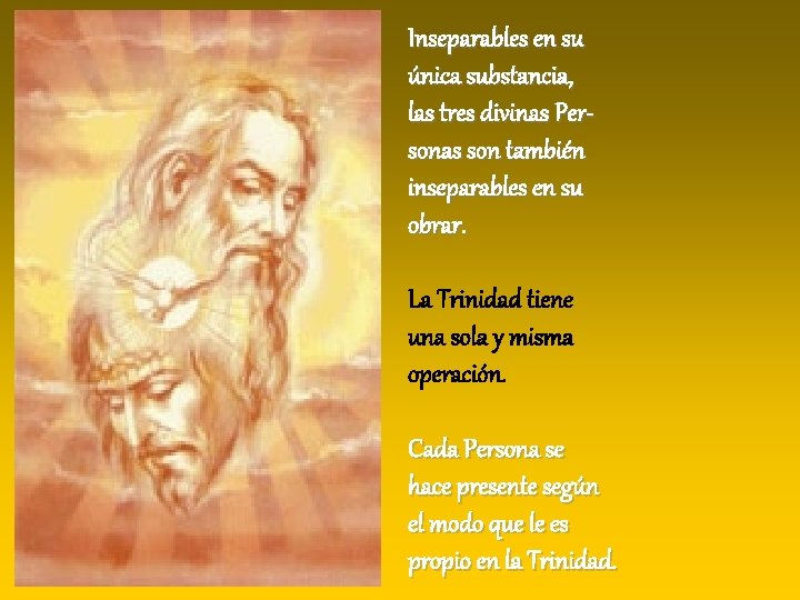Inseparables en su única substancia, las tres divinas Personas son también inseparables en su